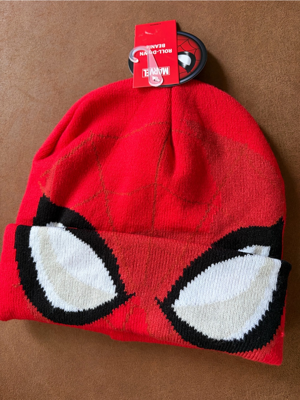 Marvel Red Spider-Man Fold-Down Knit Beanie